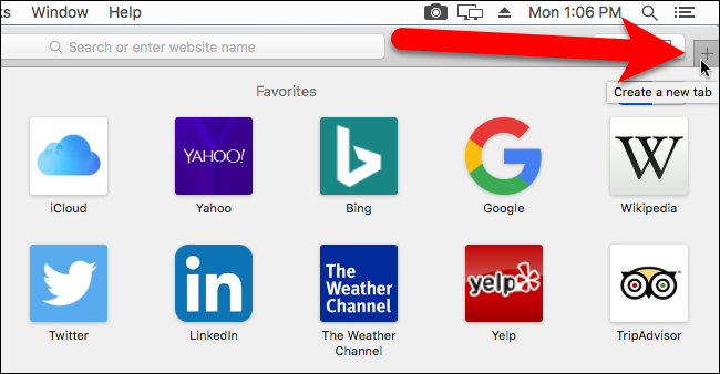 Создание новой вкладки в Safari открывает домашнюю страницу