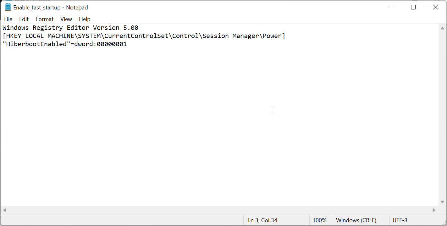 использование reg-файла для быстрого запуска