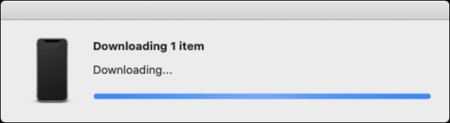 Загрузка обновления устройства в Finder