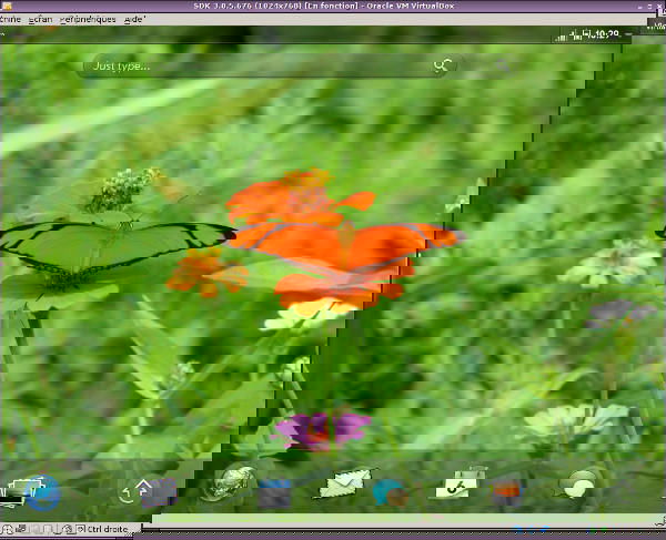 Домашний экран webOS в эмуляторе