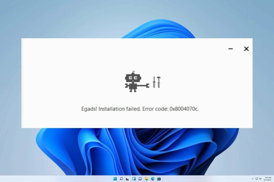 Исправить ошибку установки Chrome 0x8004070c