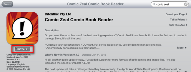 Экран App Store на старом устройстве: кнопка Установить в разделе Purchased