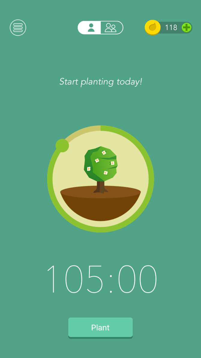 Forest: виртуальное дерево растёт, пока вы не дергаете телефон