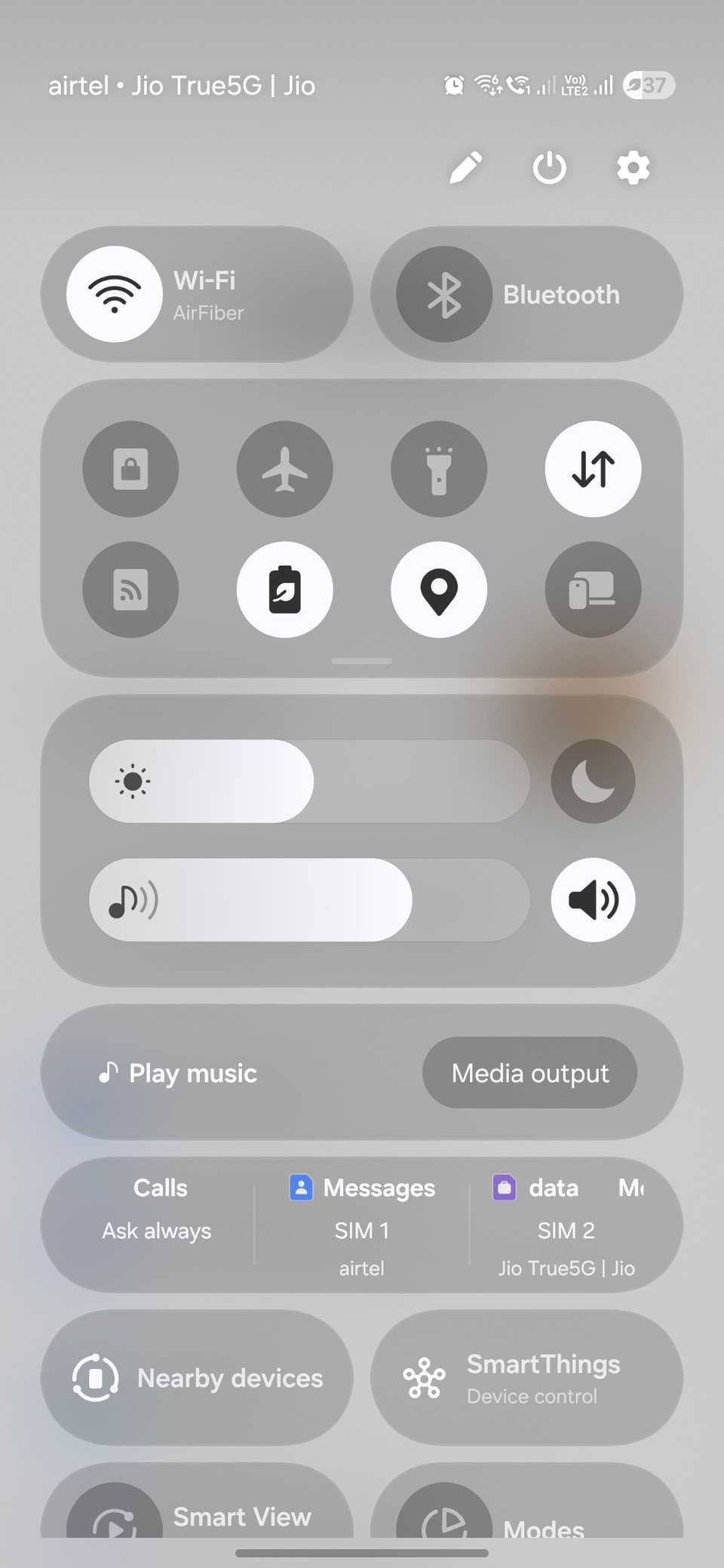 The notification panel on Samsung Galaxy S24 with One UI 8.