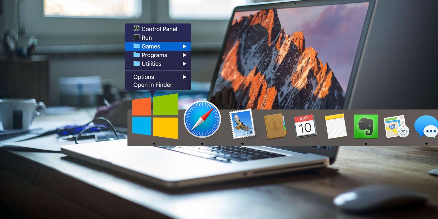 Меню «Пуск» и список недавних в Dock macOS