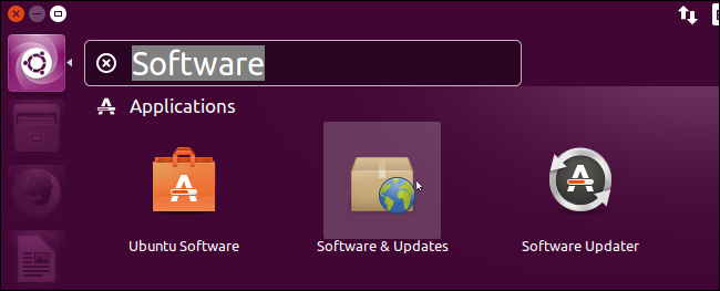 Окно приложения Software & Updates с вкладкой Other Software