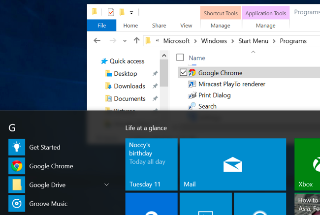 Переход на уровень выше в Проводнике для вставки ярлыка в корень
