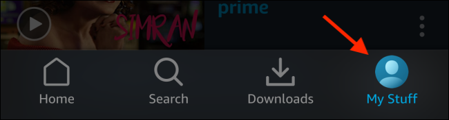 Вкладка «Моё» в мобильном приложении Prime Video