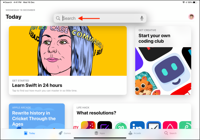Поиск другого приложения через Universal Search
