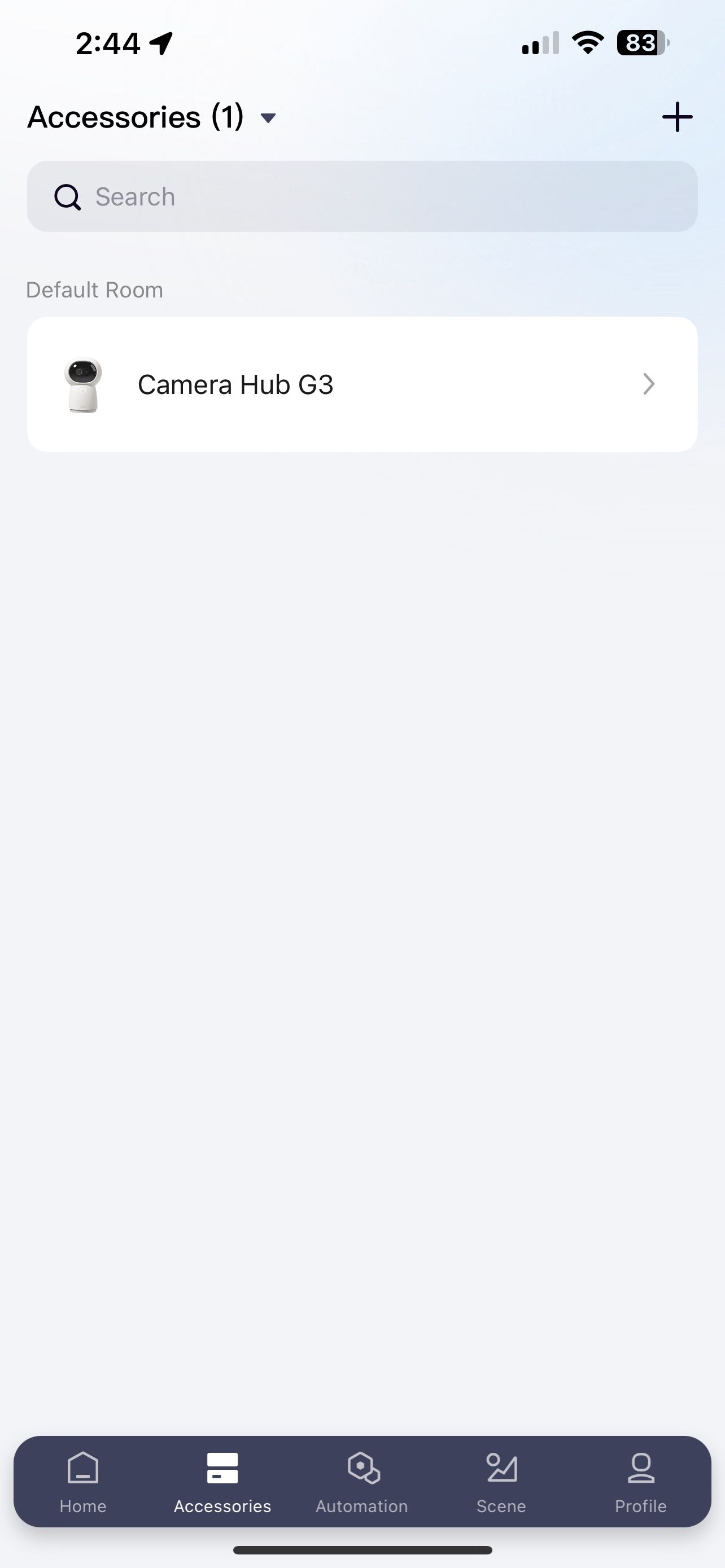Меню аксессуаров в приложении Aqara Home для iOS