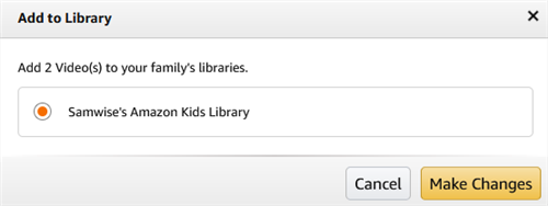 Выберите ребёнка, которому хотите предоставить доступ, затем нажмите «Make Changes».