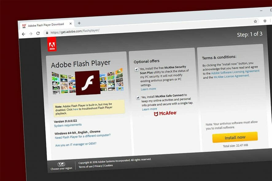 Избежать заражения: ложные обновления Adobe Flash