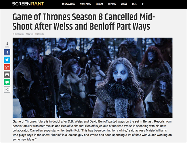 Готовая поддельная статья, готовая к распространению в шутку