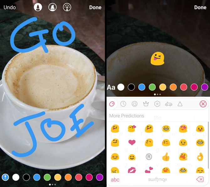 Рисование и текст в Instagram Stories