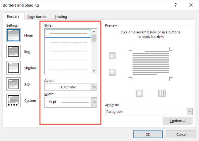 Настроить линию