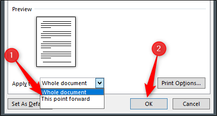 This point forward option