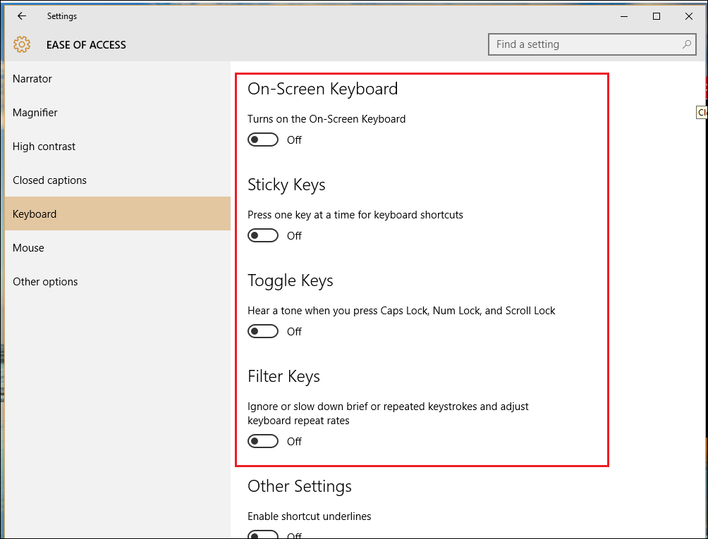 Экранная клавиатура, прилипание клавиш и фильтрация повторов