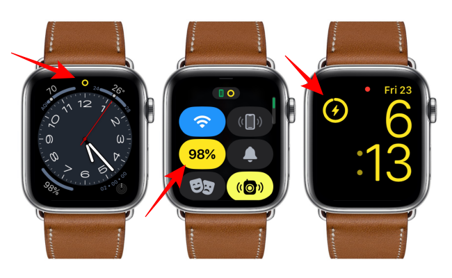 Иконка режима низкого потребления на Apple Watch.