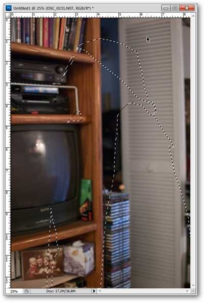 Извлечение области фона и создание слоя