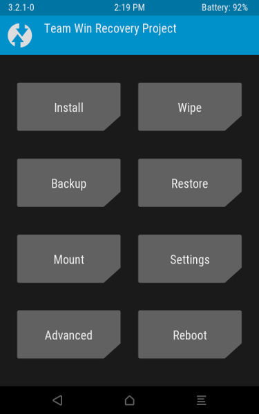 TWRP рекавери на Android