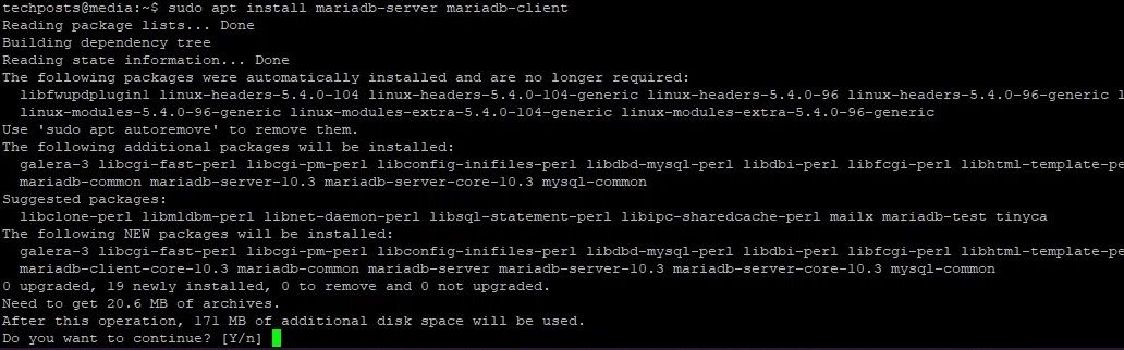 Установка сервера MySQL
