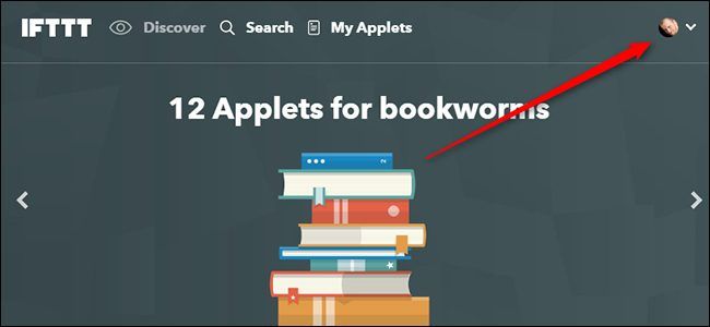Профиль и кнопка New Applet на IFTTT