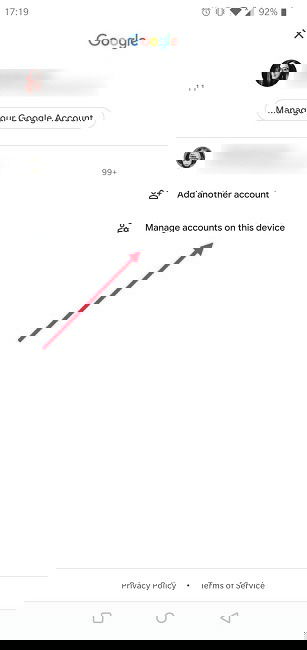 Управление аккаунтами на устройстве через Gmail