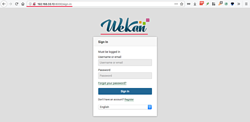 Wekan вход