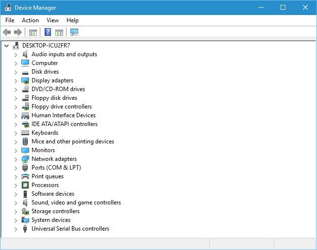 Список сетевых адаптеров и их статус