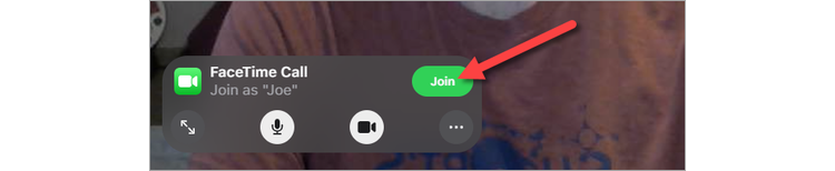 Нажмите Присоединиться в панели управления звонком.