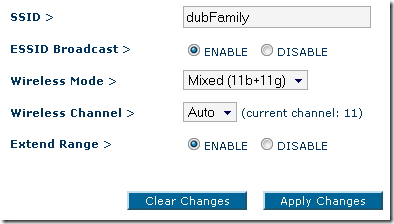 Параметры канала и SSID в веб‑интерфейсе роутера