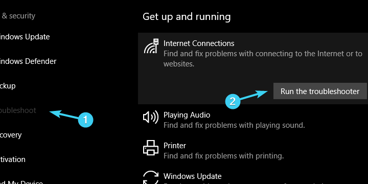chrome vpn issues run the internet troubleshooter