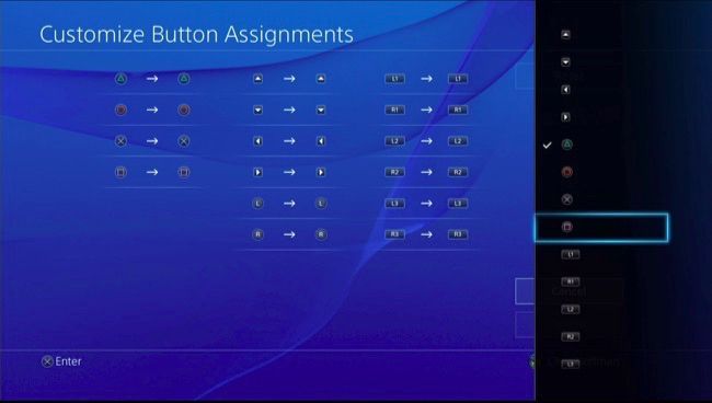 Список назначений кнопок и кнопка Подтвердить
