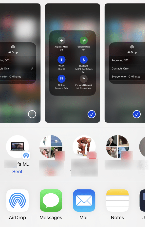 Seleccionar Mac como destino AirDrop
