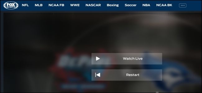 Логотип Fox Sports Go на фоне видеоплеера