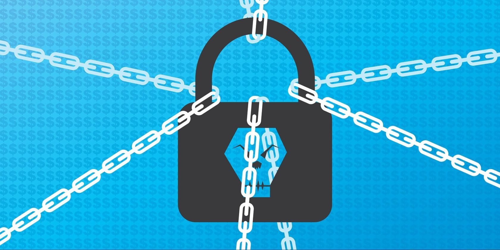 Череп на замке с цепями — метафора уязвимости