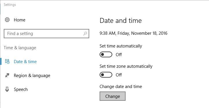Отключение автоматического времени и изменение даты вручную