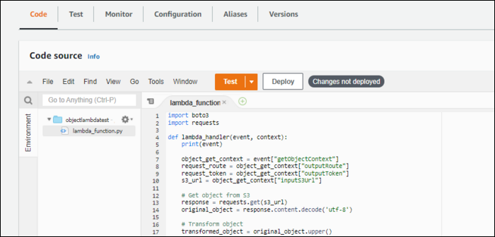 Выберите существующую Lambda или создайте новую в консоли Lambda
