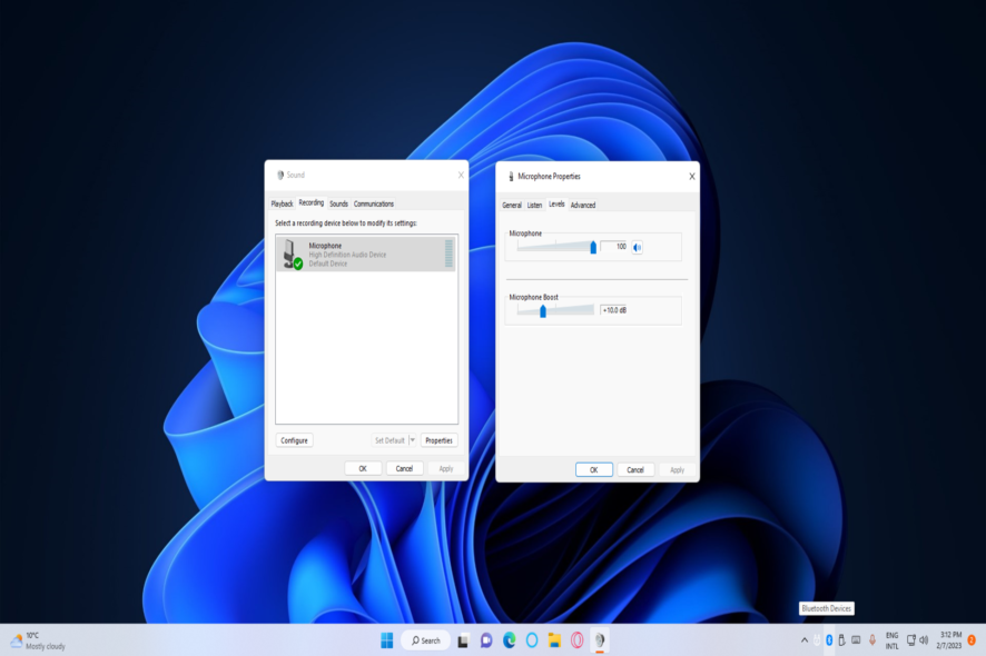 Восстановление Microphone Boost в Windows 11