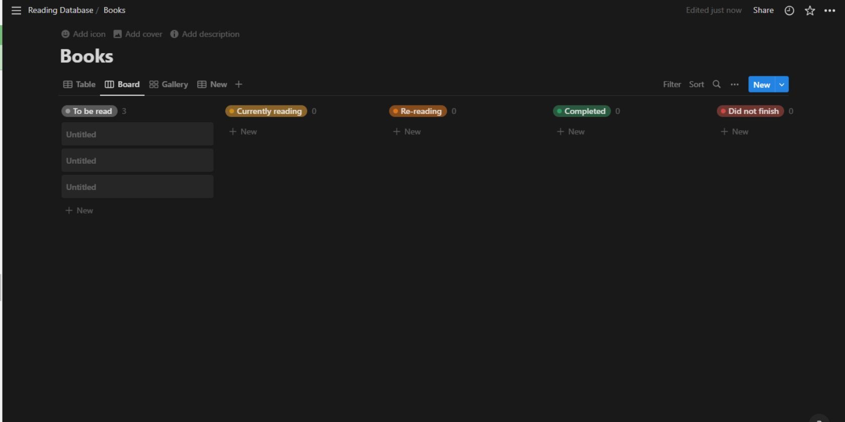 Скриншот Notion создания представлений и фильтров