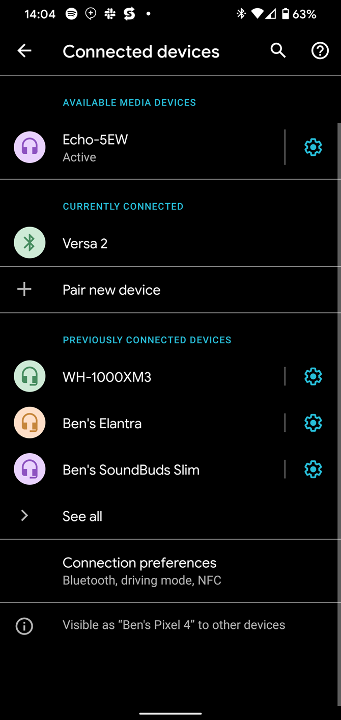 Android: Echo подключён по Bluetooth
