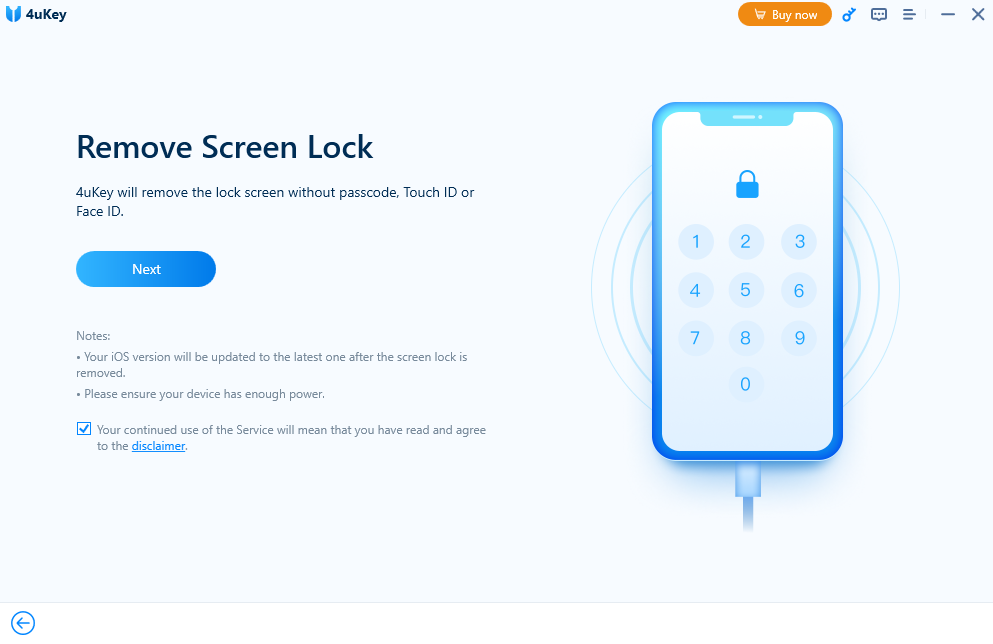 Подключение iPhone к компьютеру для 4uKey
