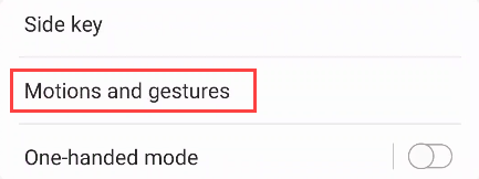 раздел жесты и движения