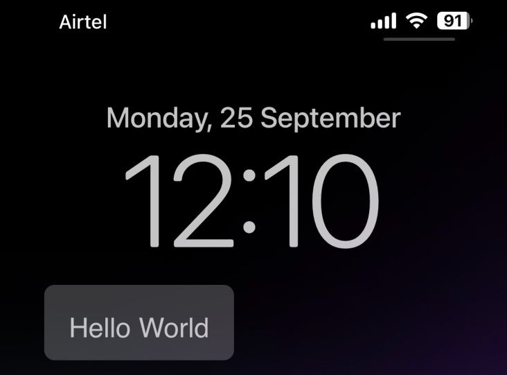 Виджет Lock Screen 16 на экране блокировки iPhone