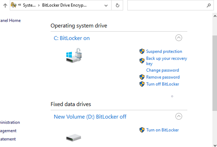 suspend bitlocker