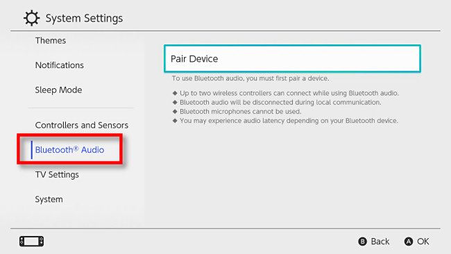 Выберите Bluetooth Audio.