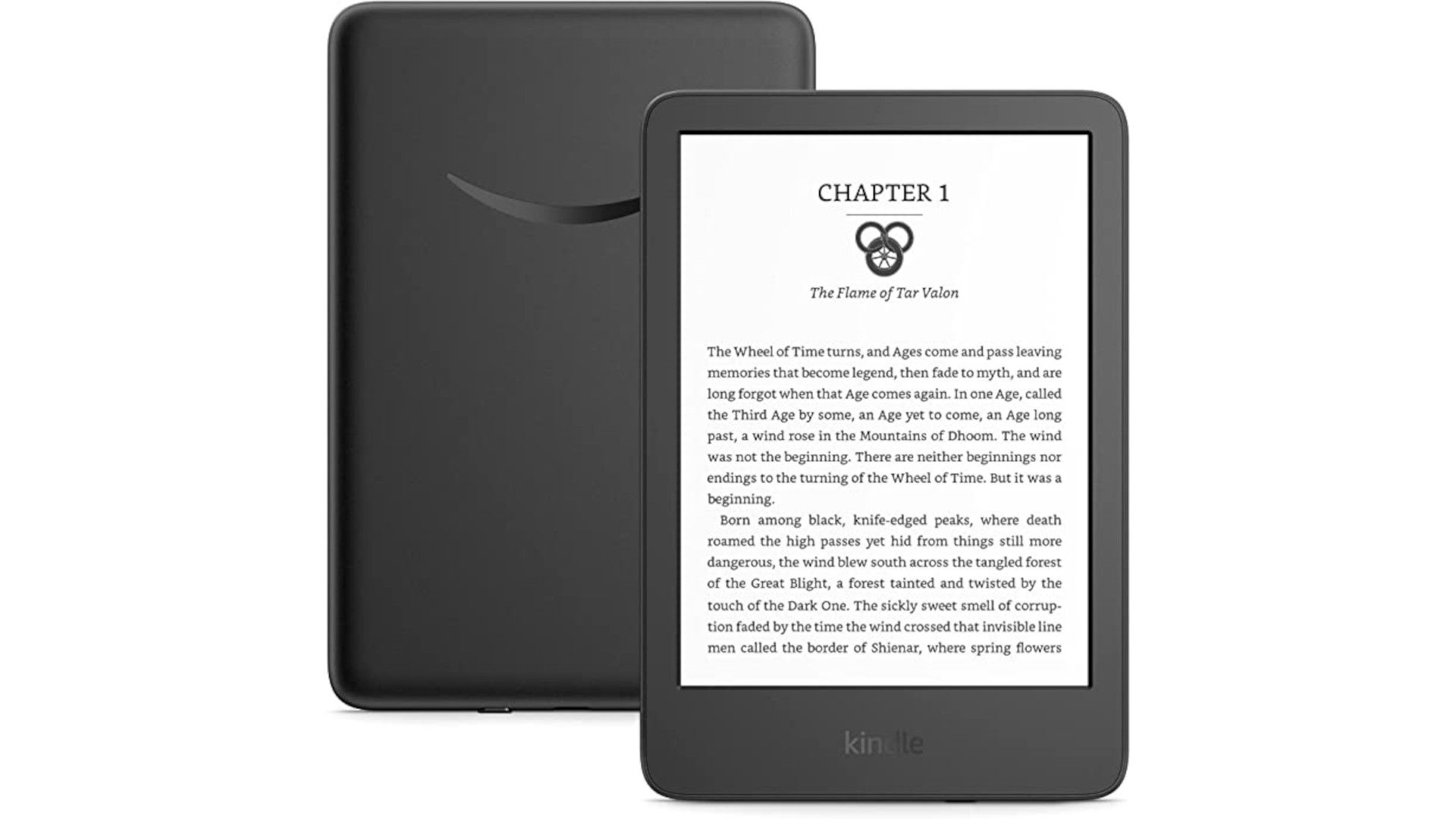 Вид спереди базовой модели Amazon Kindle 2022 года.