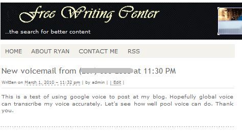 Пример опубликованного поста, полученного из голосового сообщения