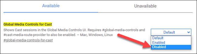 Отключение флага в Chrome