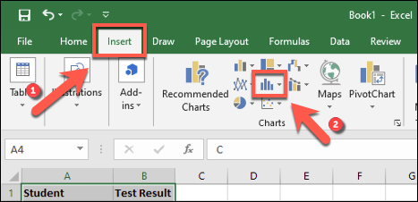 Нажмите Вставка → Вставить статистическую диаграмму